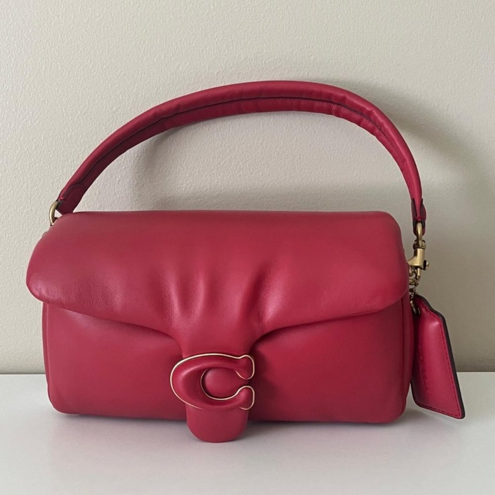 NWT Coach C0772 Pillow Tabby Shoulder Bag 26 Red Apple Leather Crossbody